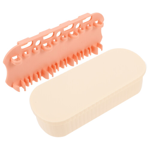 2Pcs Makeup Brush Cleaner Boxes Assorted Colors Compact Storage Holder 2