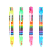 40Pièces Stylos Peinture Huile 20 Couleurs Crayons Empilables Assortis