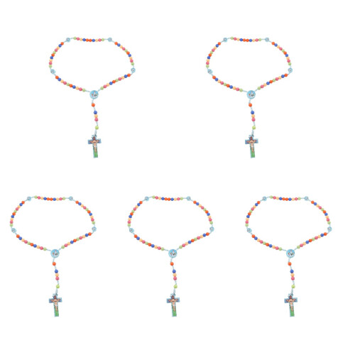 5Pièces Colliers Croix Plastique Colorés Pour Usage 2