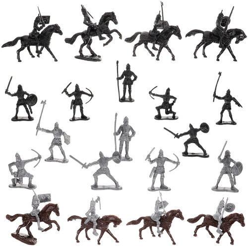 5Ensembles Figurines Miniatures Soldats Et Chevaux Colorées Pour Décor 1