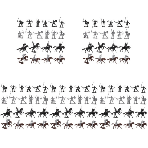 5Ensembles Figurines Miniatures Soldats Et Chevaux Colorées Pour Décor 2