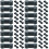 80Pièces Accessoires Attaches Rails En Plastique Gris Train 7