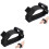2Pièces Accessoire Cor Cuir PU Main Protège Antidérapant Noir Confort 9
