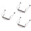 3Pièces -Harmonica Col Réglable 10 Trous Durable En Acier Argenté 7