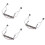 3Pièces -Harmonica Col Réglable 10 Trous Durable En Acier Argenté 8