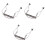 3Pièces -Harmonica Col Réglable 10 Trous Durable En Acier Argenté 4