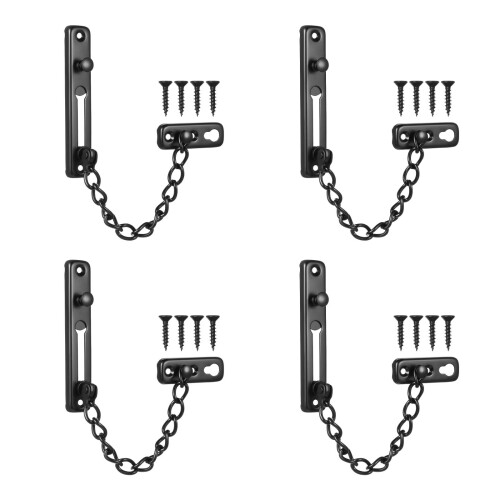 4Pièces Verrous Maison En Acier Inoxydable Noir 2