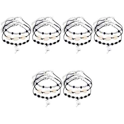 6Pièces Bracelets De Shell Et Perles Design Unique Pour Fête 1