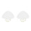 2Pcs Ceramic Cake Stand White Footed Dessert Display Plates for Home 4