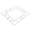 5Pcs Silver Acrylic Stick on Wall Clocks Large Square Mirror Decor DIY 3