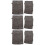 9Pièces Nettoyants Microfibre Gris Doux Et Réutilisables 7