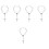 5Pcs Stylish Alloy Decorations for Mirror Hanging 5