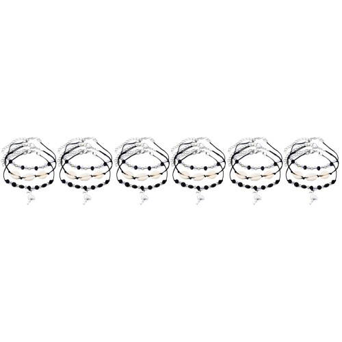 6Pièces Bracelets De Shell Et Perles Design Unique Pour Fête 2