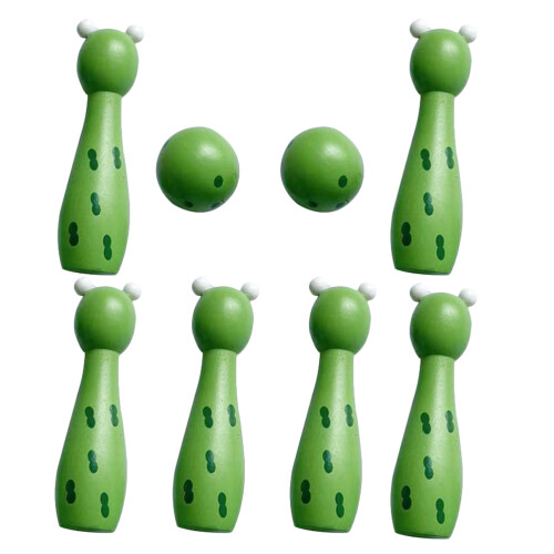 5Ensembles Ensemble Bowling Enfants Bois Vert, Jeu De Voyage