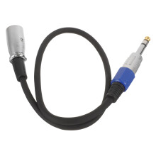 5Pièces Câbles Micro Audio Xlr À 1/4 Noir Cuivre PVC Flexible Durable