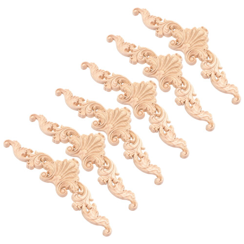 36Pièces Bois Beige Sculpté Décor Écologique