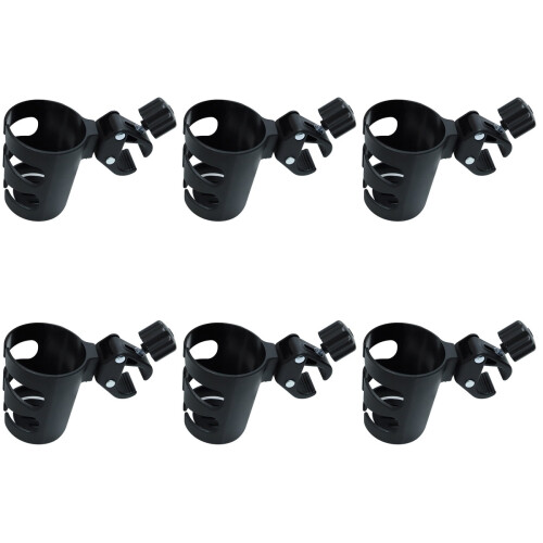 6Pièces -Gobelets Poussette Noir Sécurisé Portable 1