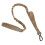 2Pièces Laisse Élastique Entraînement Ajustable Durable Khaki 1