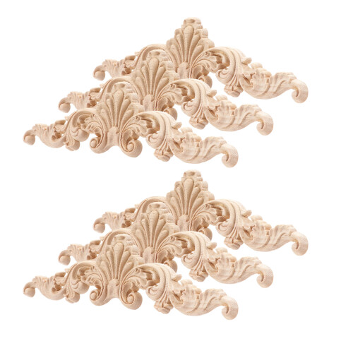 36Pièces Bois Beige Sculpté Décor Écologique 1