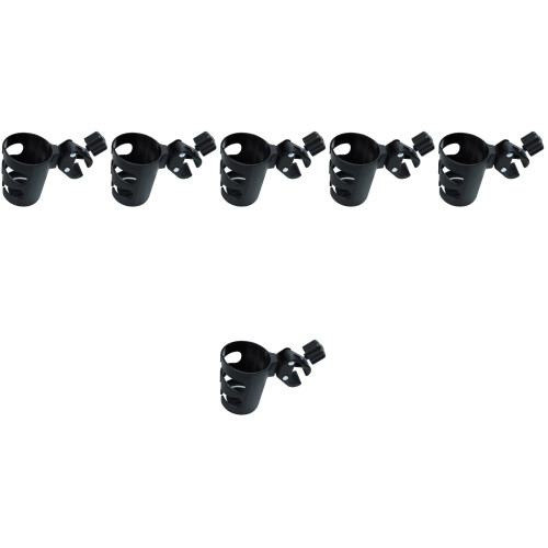 6Pièces -Gobelets Poussette Noir Sécurisé Portable 2