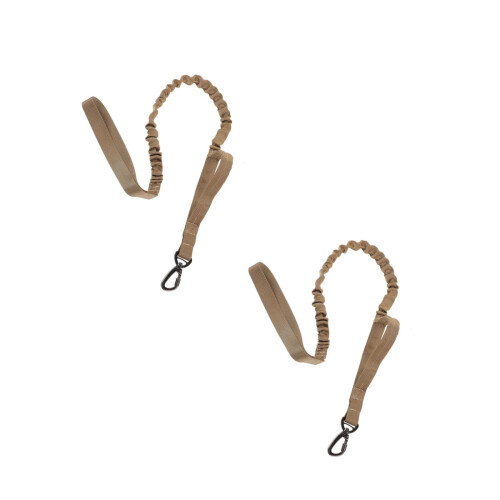 2Pièces Laisse Élastique Entraînement Ajustable Durable Khaki 1