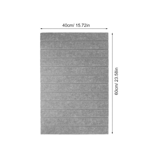4Pcs Grey Felt Pinboards for Office Wall with Self-Adhesive Design 1