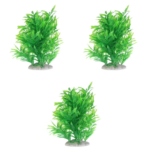 3Pièces Plantes Aquarium Décor Vertes Durables 2