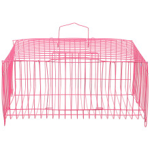 2Pièces Cage Perroquet Portable Rose Pour Oiseaux, Extérieure
