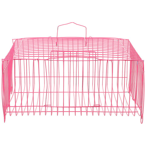 2Pièces Cage Perroquet Portable Rose Pour Oiseaux, Extérieure