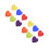 60Pcs Assorted Color Rug Markers Hook and Loop Carpet Spots for Kids 7