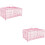 2Pièces Cage Perroquet Portable Rose Pour Oiseaux, Extérieure 8