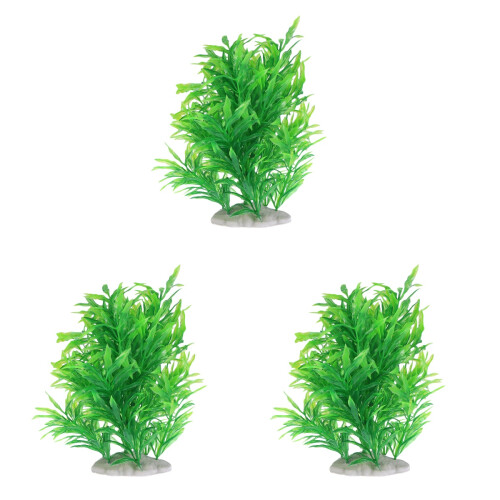 3Pièces Plantes Aquarium Décor Vertes Durables 1