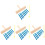 4Pièces Carillon Percussion 8 Barres Bleu Bois Acier Usage Décoratif 4