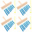 4Pièces Carillon Percussion 8 Barres Bleu Bois Acier Usage Décoratif 7