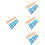 4Pièces Carillon Percussion 8 Barres Bleu Bois Acier Usage Décoratif 8
