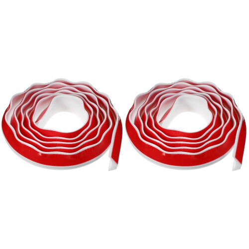 2Pcs White Silicone Shower Threshold Strip Water Stopper for Home 1