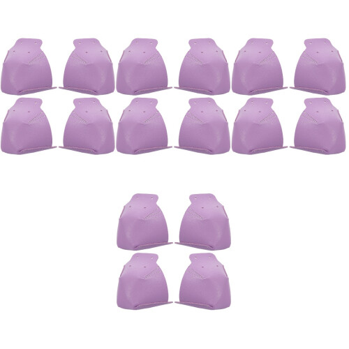 8Paires Protections Pointe De Cuir Violet Résistant À L’usure 2