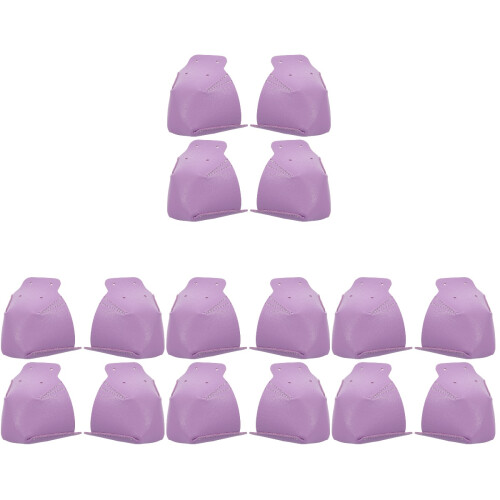 8Paires Protections Pointe De Cuir Violet Résistant À L’usure 1