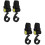4Pcs Stroller Hooks Yellow Secure Rotating Bag Hanger Clips 7