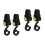 4Pcs Stroller Hooks Yellow Secure Rotating Bag Hanger Clips 5