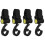 4Pcs Stroller Hooks Yellow Secure Rotating Bag Hanger Clips 4