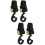 4Pcs Stroller Hooks Yellow Secure Rotating Bag Hanger Clips 8