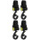 4Pcs Stroller Hooks Yellow Secure Rotating Bag Hanger Clips 6