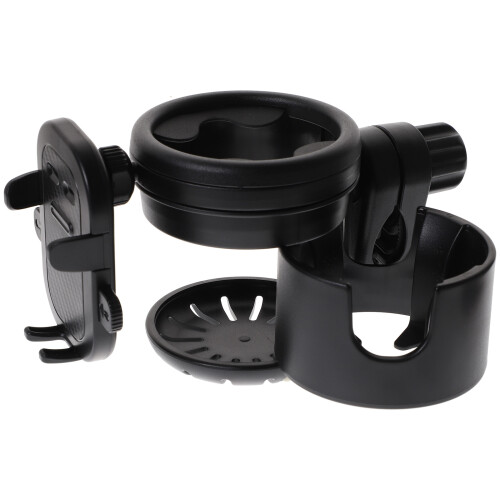 4Pièces -Gobelets Noir Pour Poussette, Fauteuil