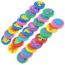 180Pcs DIY Kids Painting Sponges Stamper Assorted Colors and Shapes