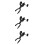 3Pcs Versatile Black Violin Music Stand Hanging Rack 8