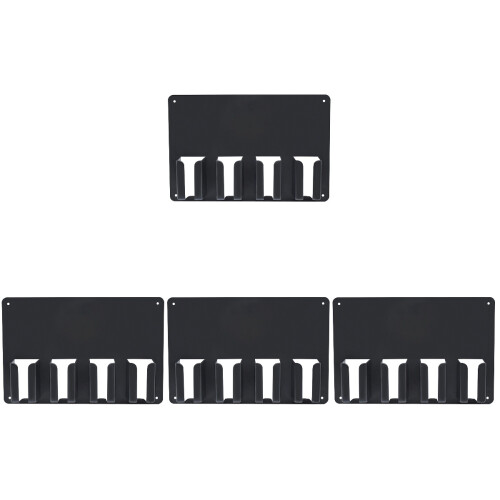 4Pièces Support Mural Multifonction Noir Pour Tondeuses Et Accessoires 2