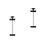 2Pièces Télescopique Aluminium Noir Adaptée Trolley 6