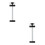 2Pièces Télescopique Aluminium Noir Adaptée Trolley 2