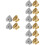 16Pcs Heavy Support Locking Earring Backs Brass for Pierced Ears 8
